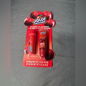 New Jolly Rancher Cherry Flavored Lip Balm & Lip Gloss Duo NWT